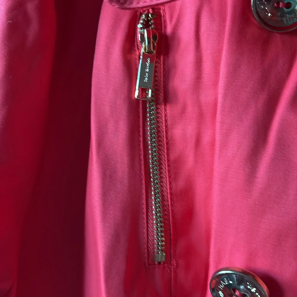 Michael Kors Double Breasted Gold Button and Zippers Trench Coat - Picture 10 of 12